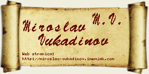 Miroslav Vukadinov vizit kartica